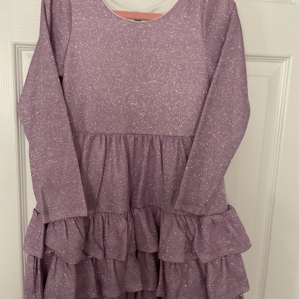 Isobela & Chloe Purple/Pink Shimmering Girls Dress, size 7 NEW with tags cut off